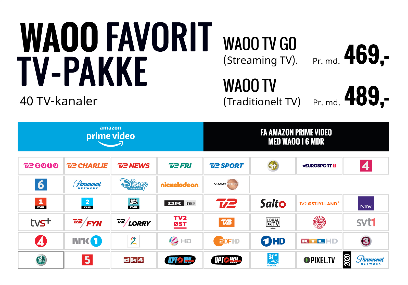 Fiber Waoo Favorit TV Pakke 2020 Fiber Waoo Favorit TV Pakke 2020