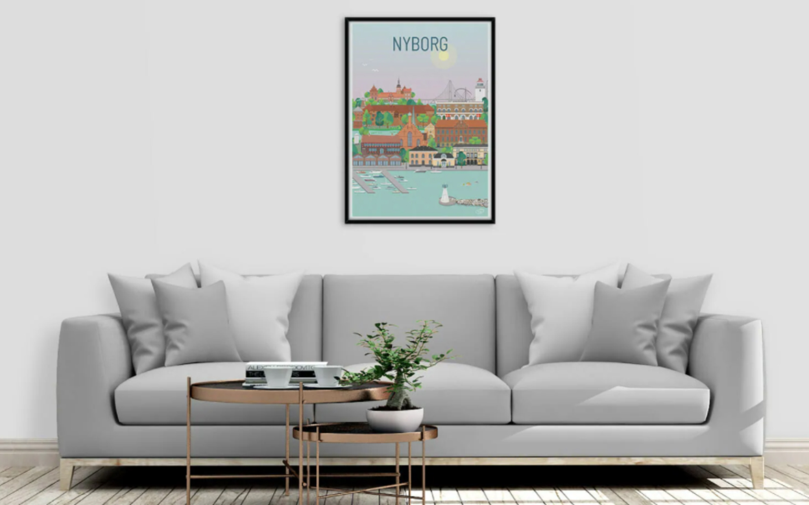 Fibernet Nyborg Plakat Over Gråsofa