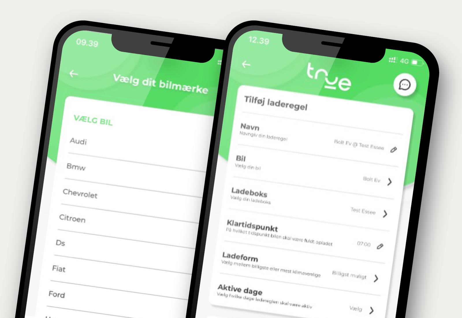 True Energy app Energi Fyn opret bil