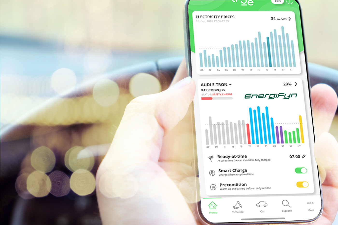 Ladestandere Telefon I Hånd True Energy 2021
